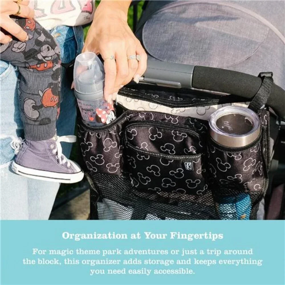 Disney Baby Stroller Organizer Bag Cups N Cargo Universal Fit Travel Cup Holder